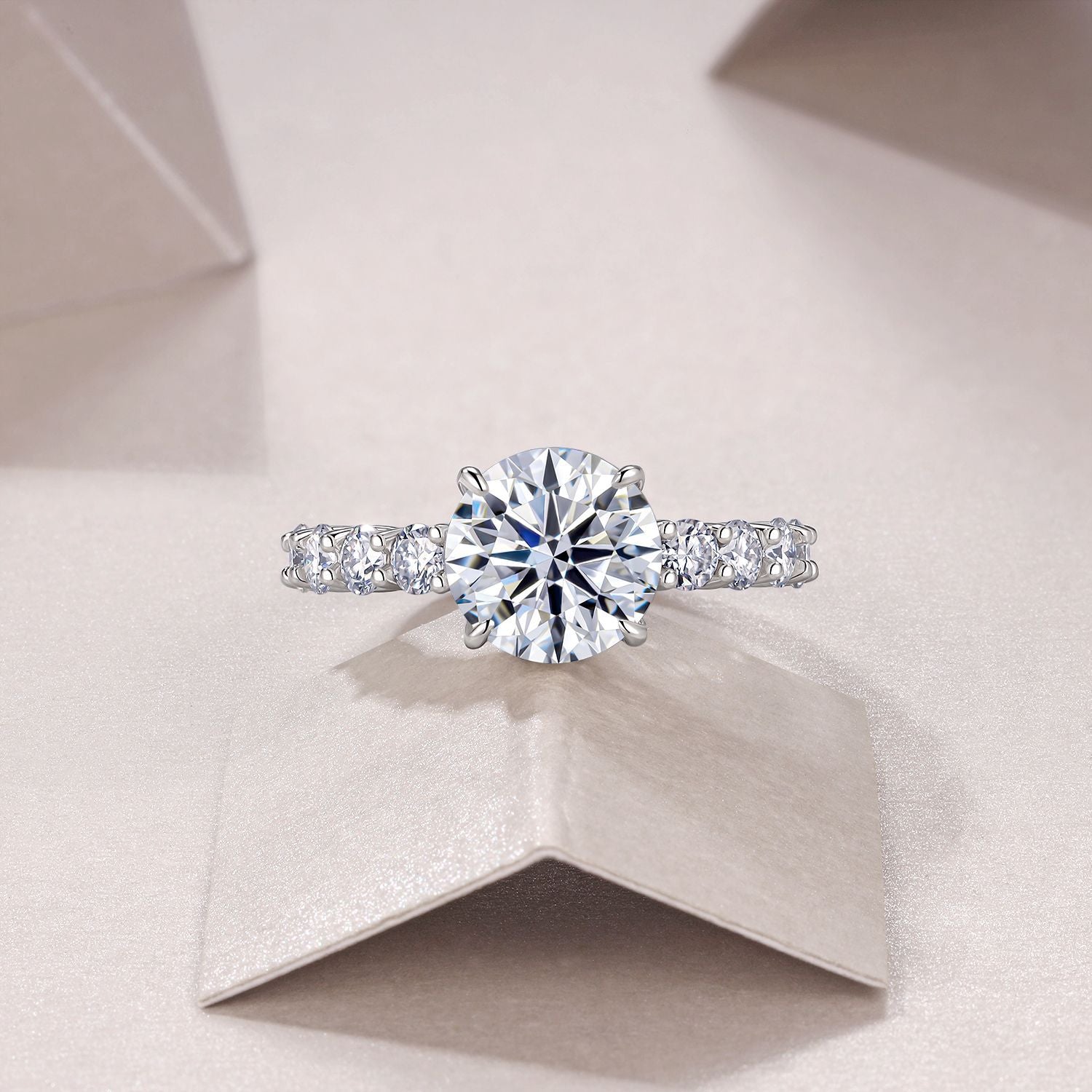 3 Carat Moissanite Engagement Wedding Ring for Women