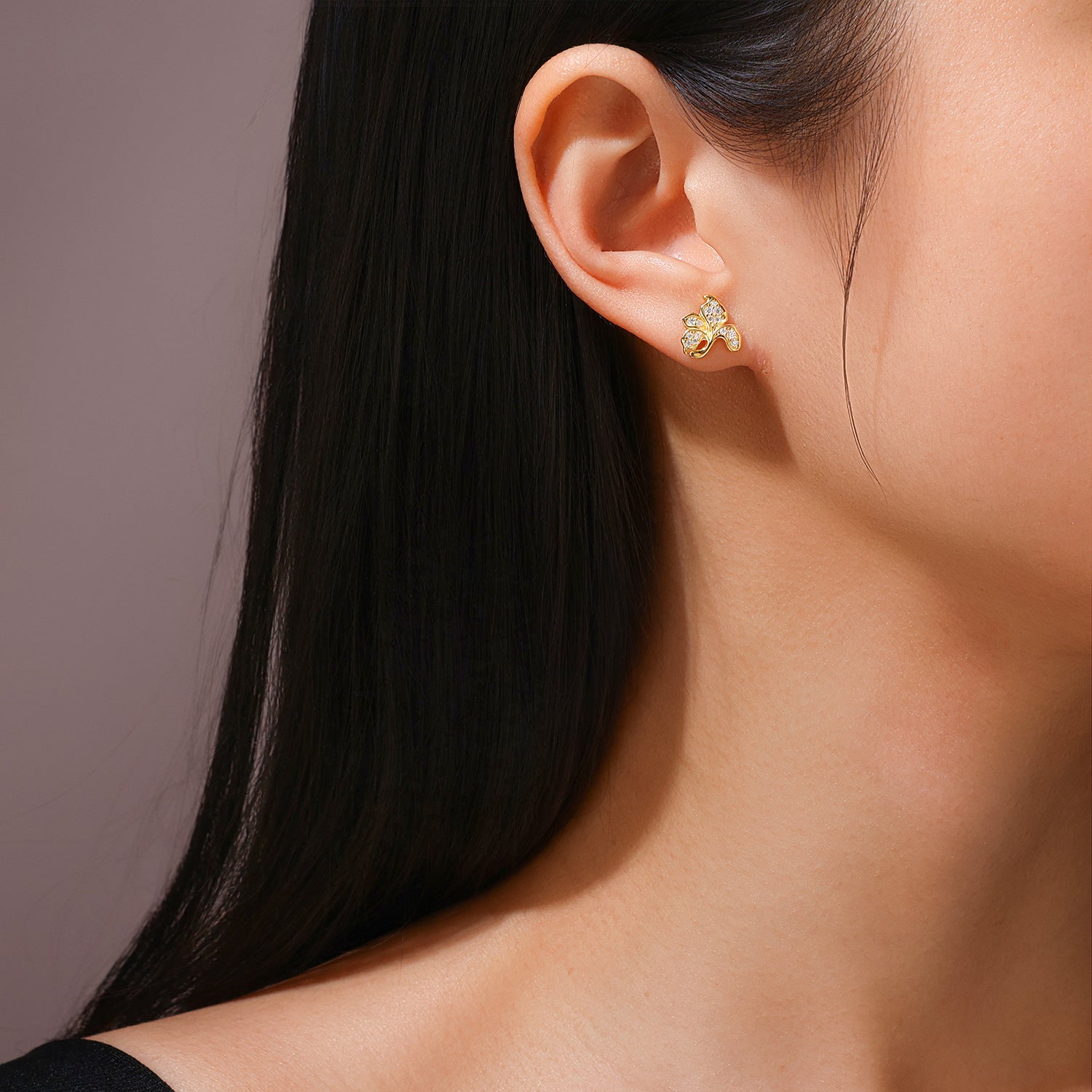 Moissanite Petal Engagement Earrings for Women