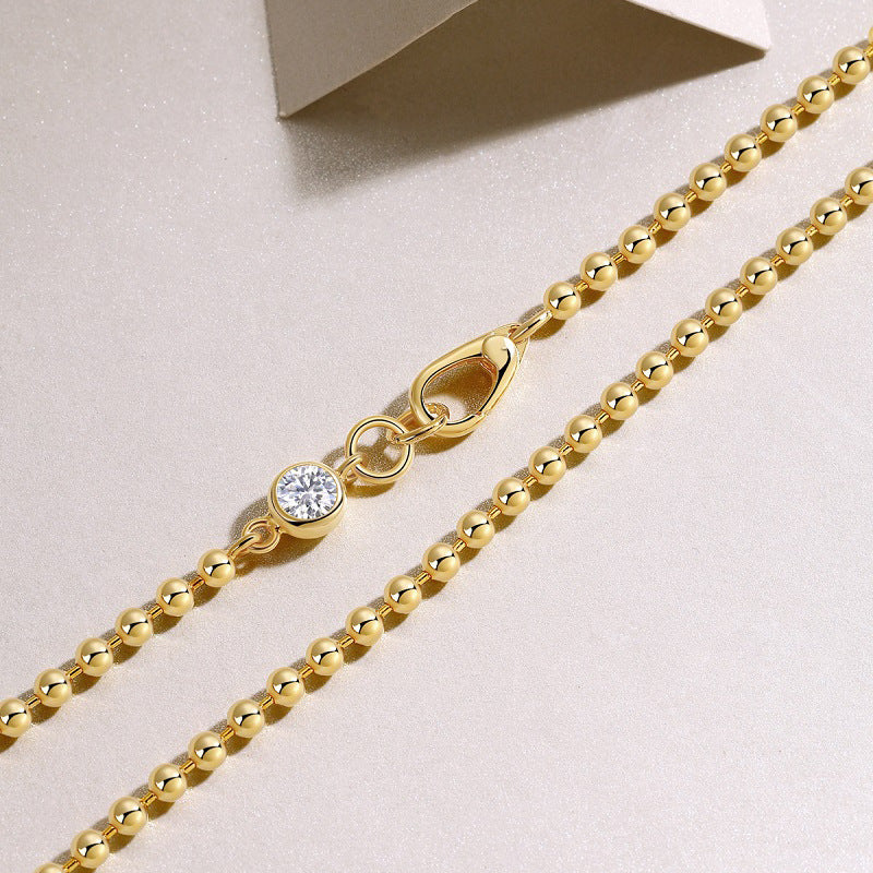 1 Carat Moissanite Necklace with Overlapping Stars