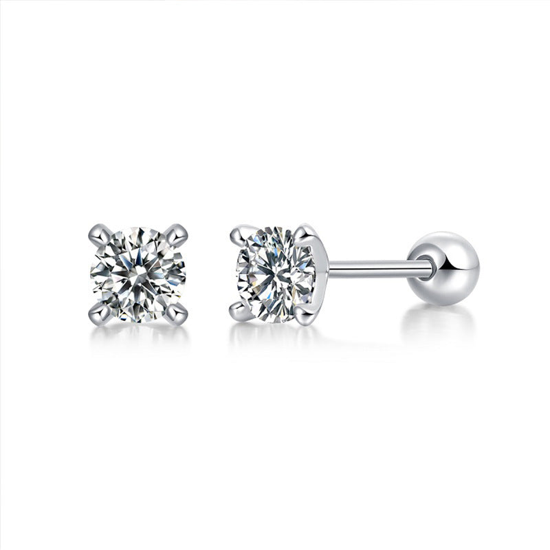2 Carat (1CT*2) Lab Grown Diamond Stud Earrings Unisex For Women