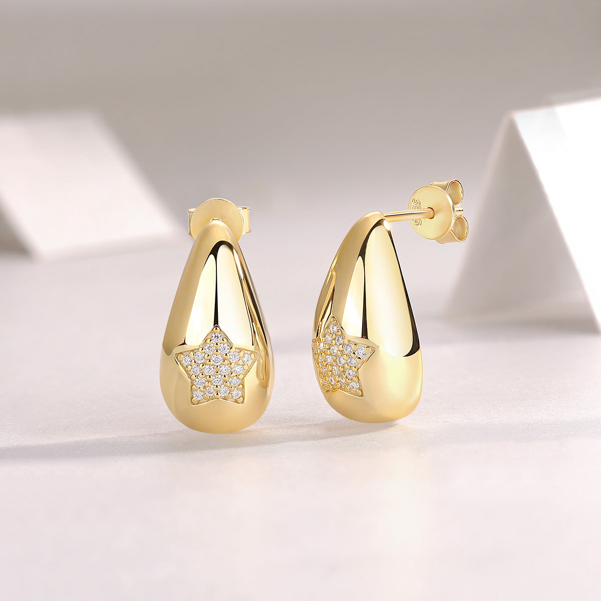 Pure Love French Style Moissanite Engagement Earrings For Women