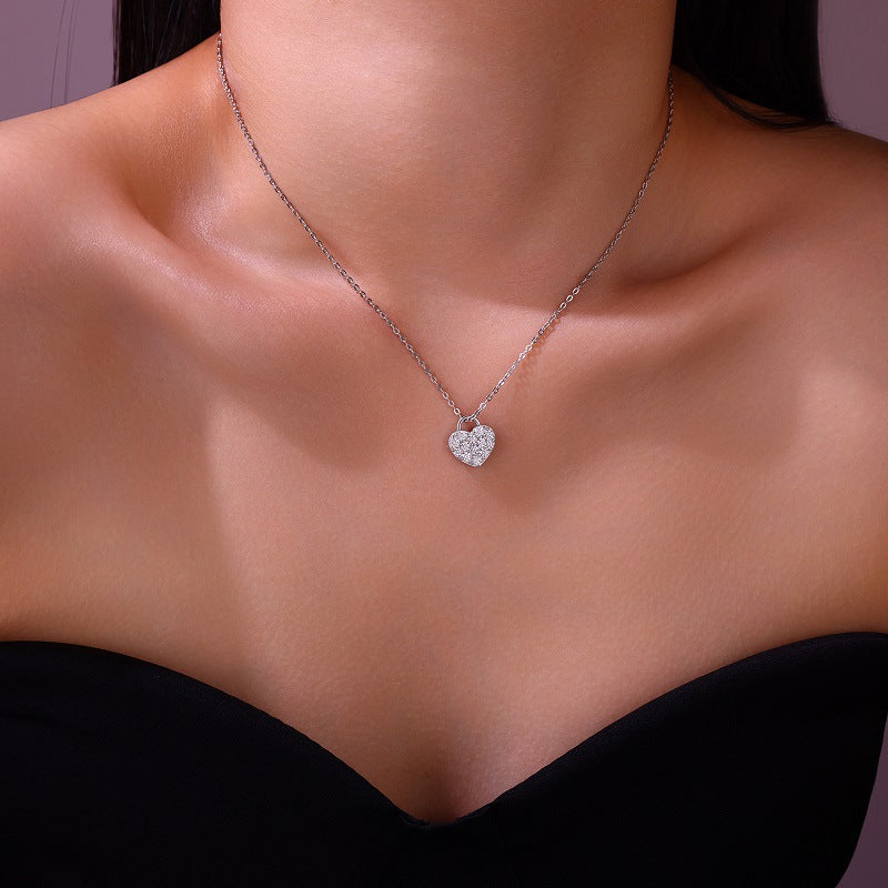 Moissanite Heart Apple Pendant for Women