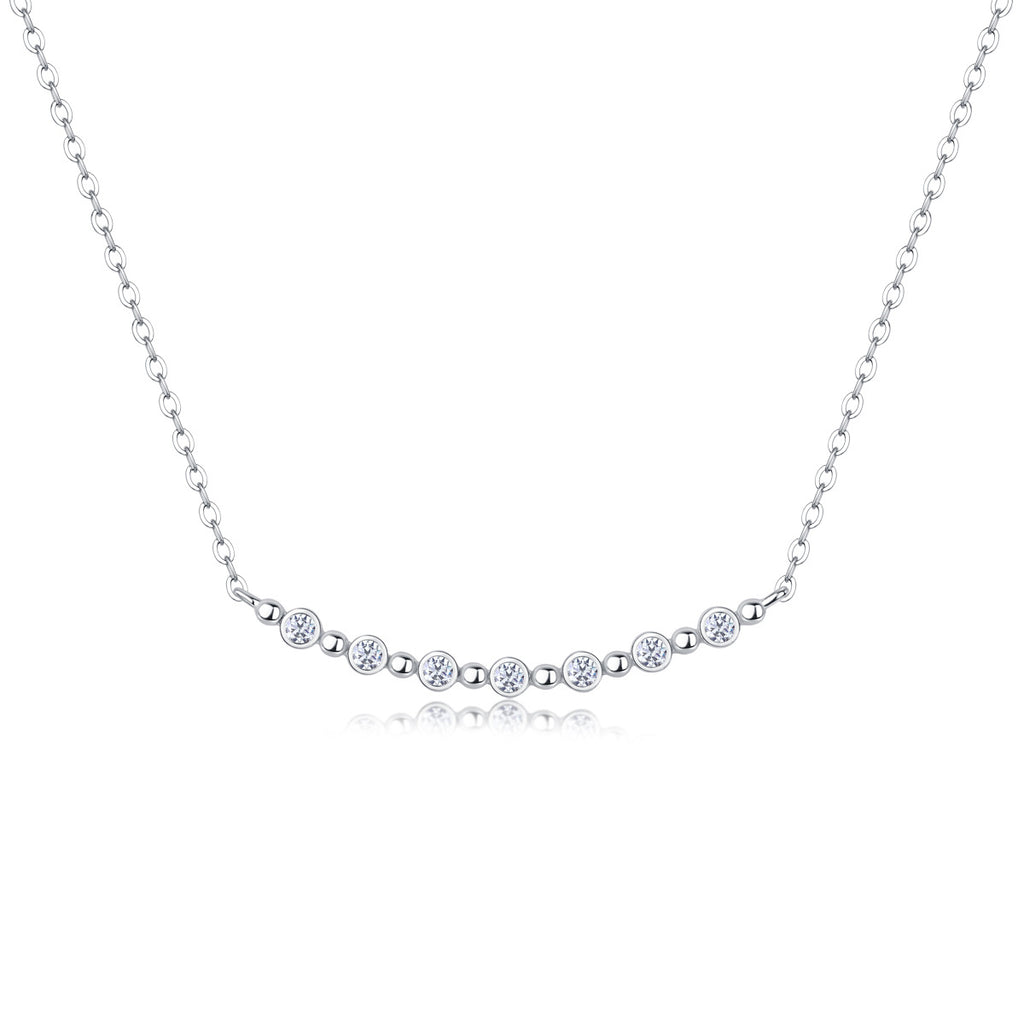 Reciprocating Moissanite Clavicle Necklace For Women