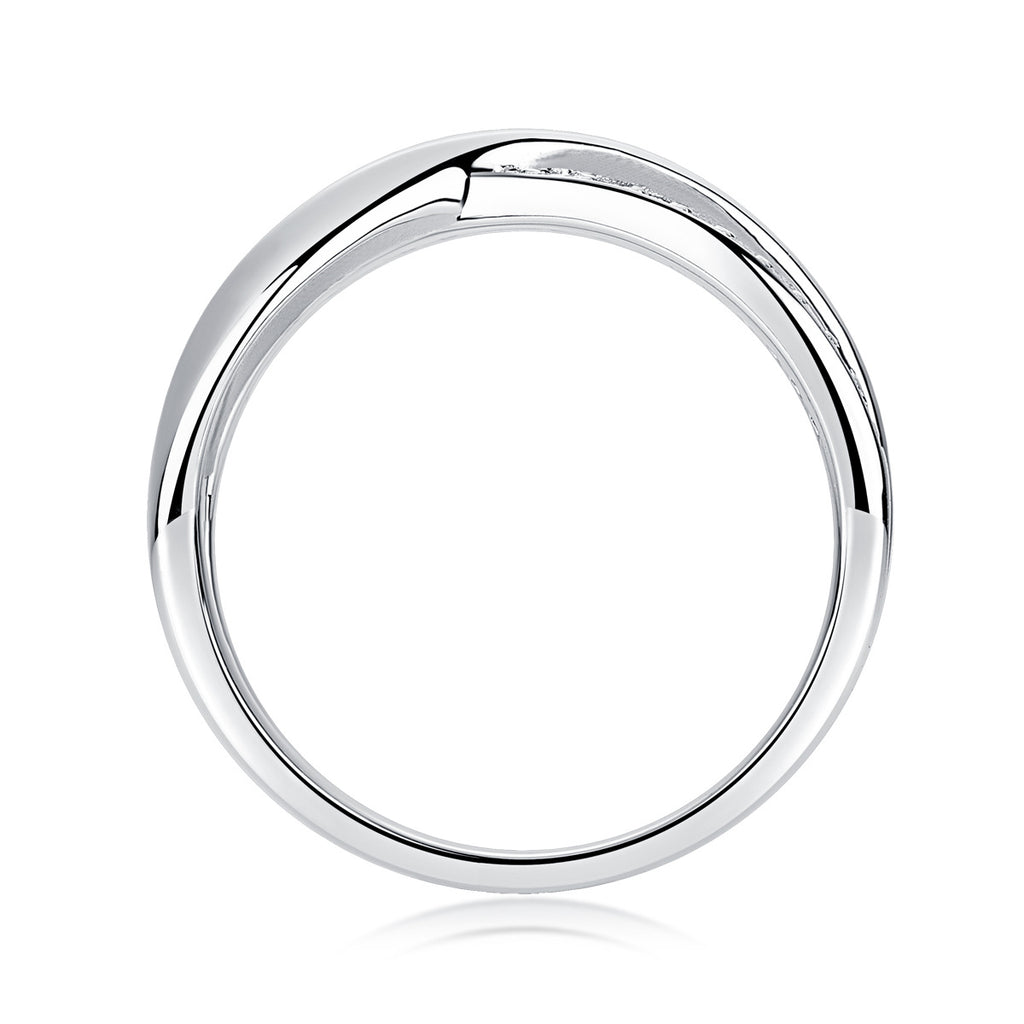 Cross Surround Moissanite Diamond Ring Female S925 Silver Plated 18K White Gold