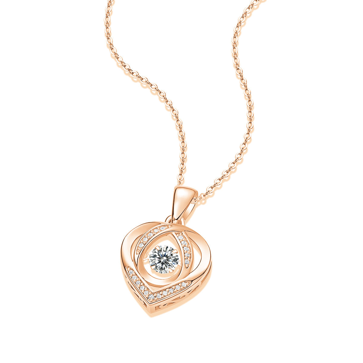 0.5CT Lab Grown Diamond D-VVS1 Heart Shape Necklace For Women
