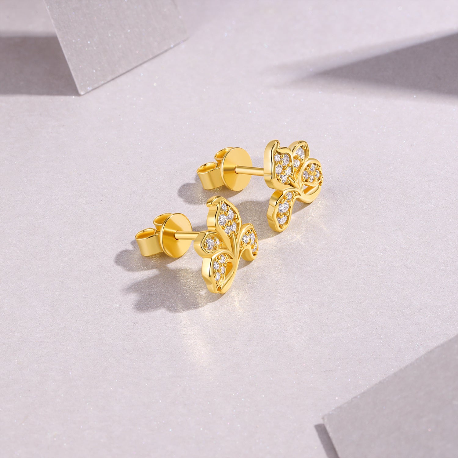 Moissanite Petal Engagement Earrings for Women