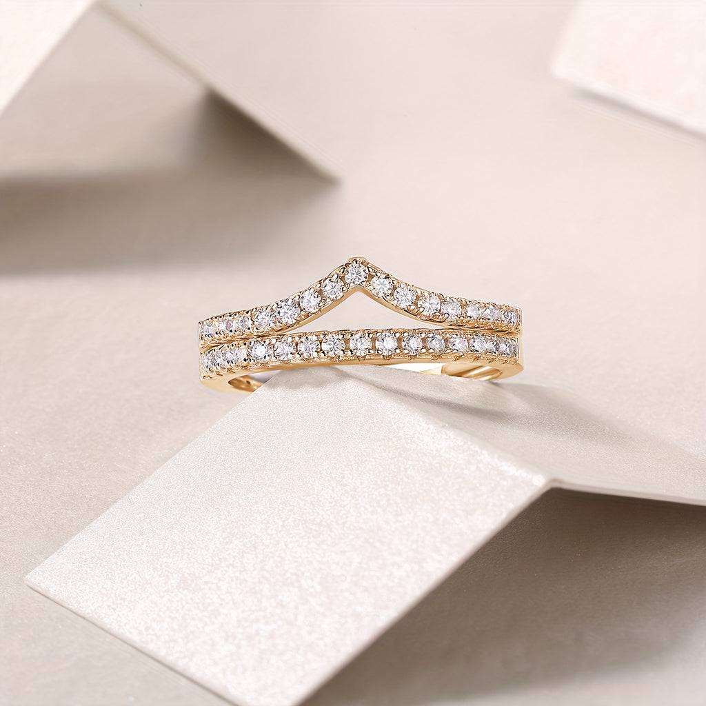 Stackable Moissanite Diamond Ring Set