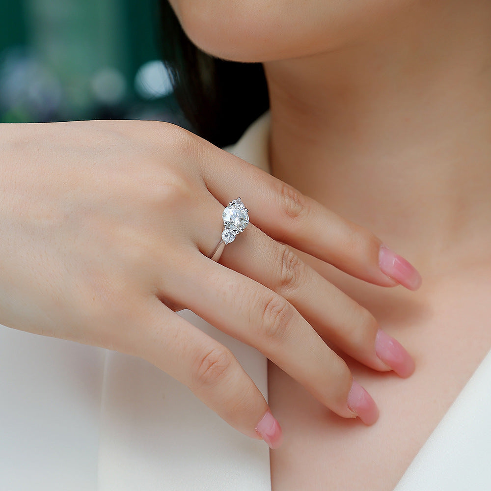 2.28CT Moissanite Diamond Engagement  Ring for Women
