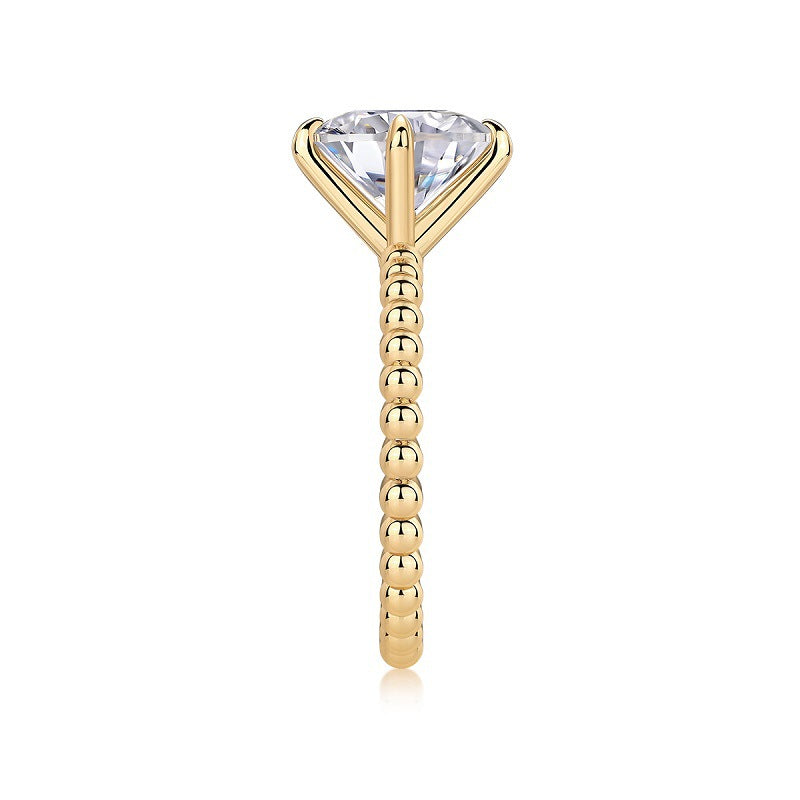 3 Carat Moissanite S925 Silver Plated 18K Gold Women's Ring