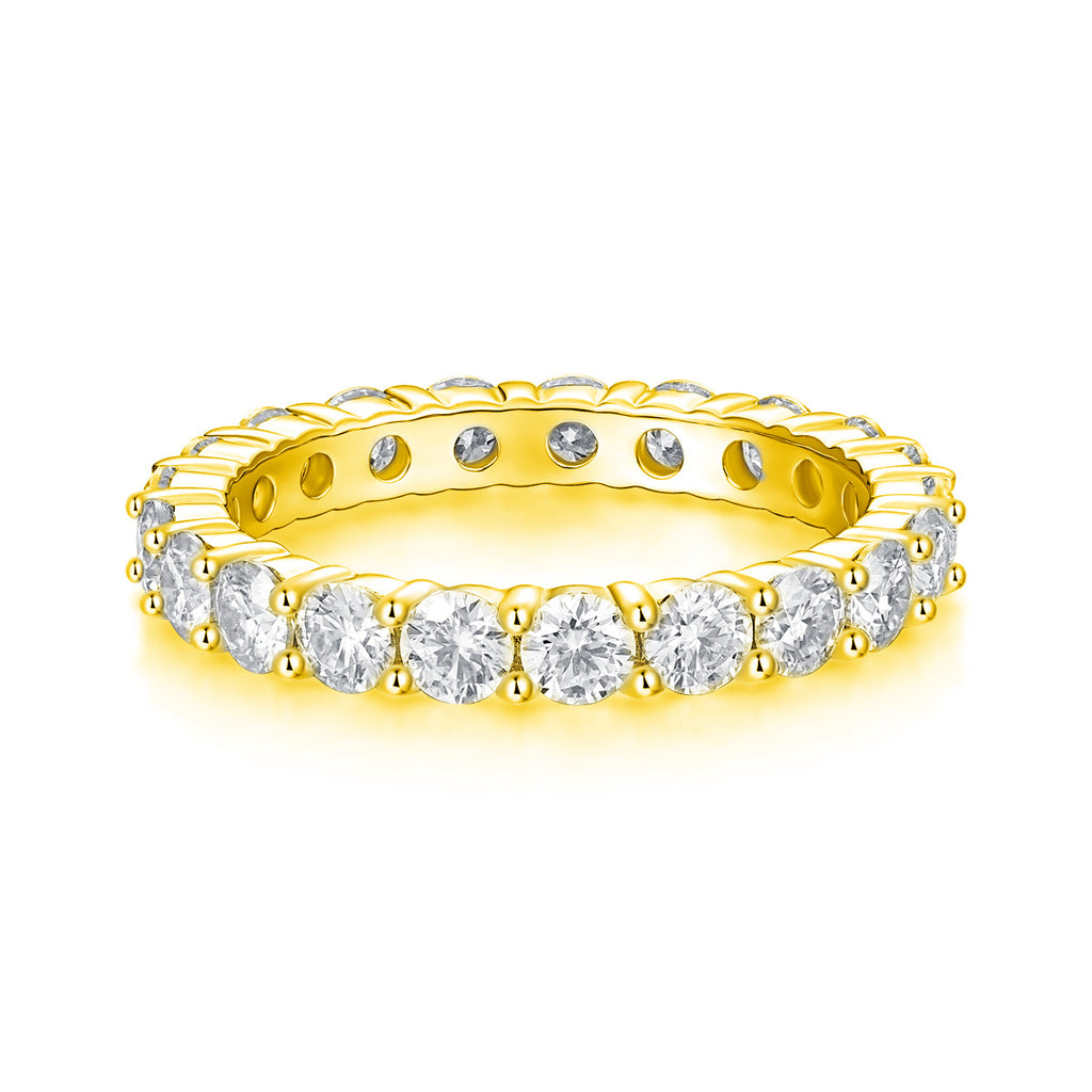 S925 18K Gold Plated Moissanite Ring Setting for Women