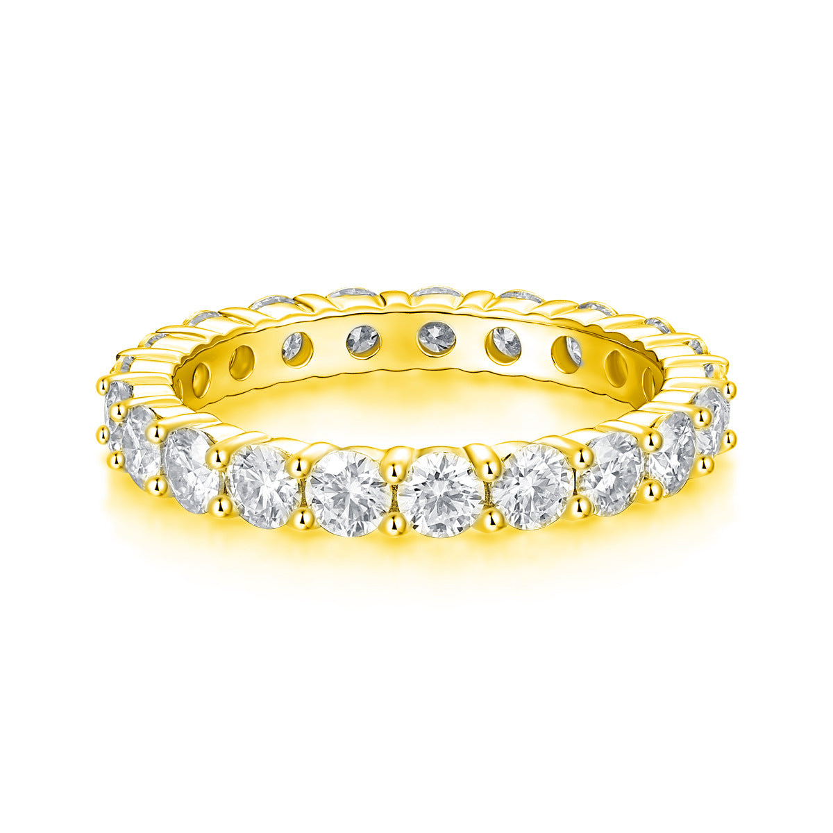 S925 18K Gold Plated Moissanite Ring Setting for Women