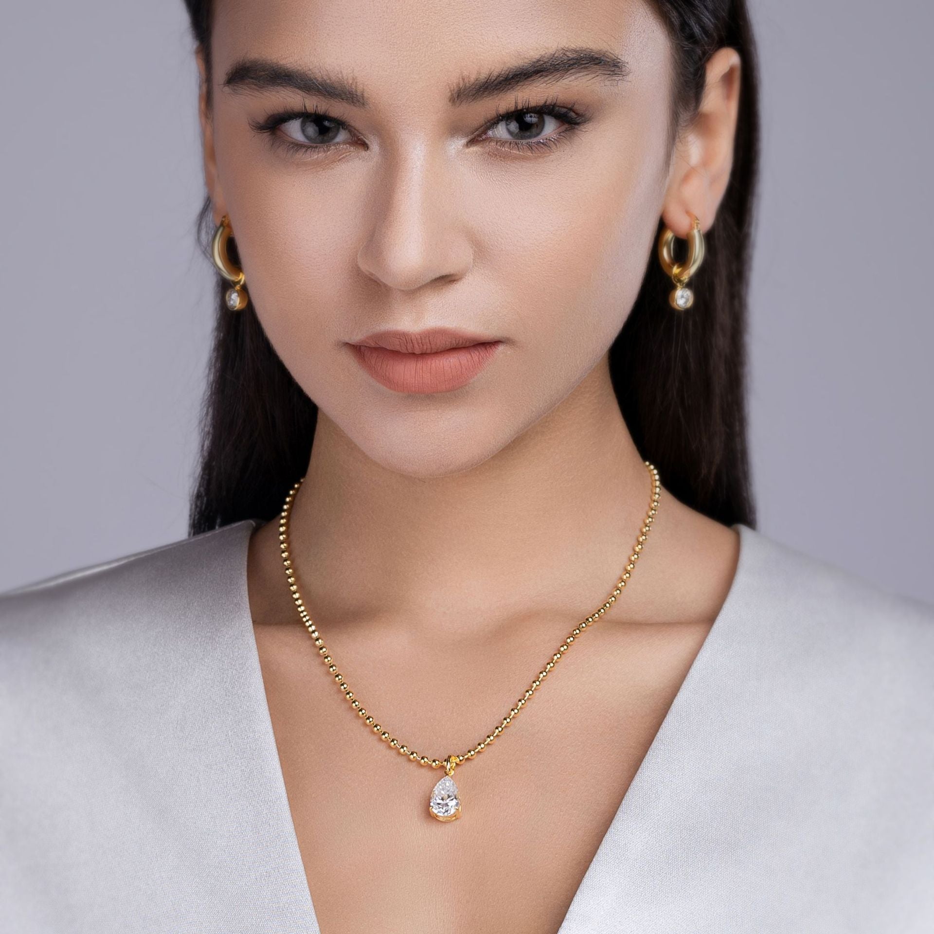 Wish Light Water Drop Shape Moissanite Necklace For Women