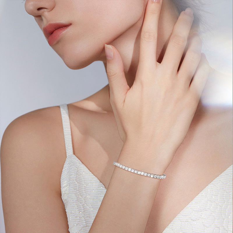 High Quality Men's and Women's Moissanite Bracelet S925 Plated with 18K Gold
