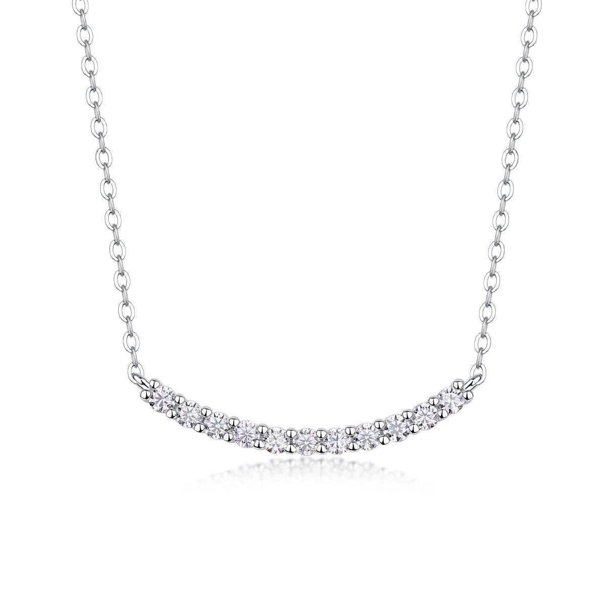 Loose Feel Single Row Moissanite Necklace For Women