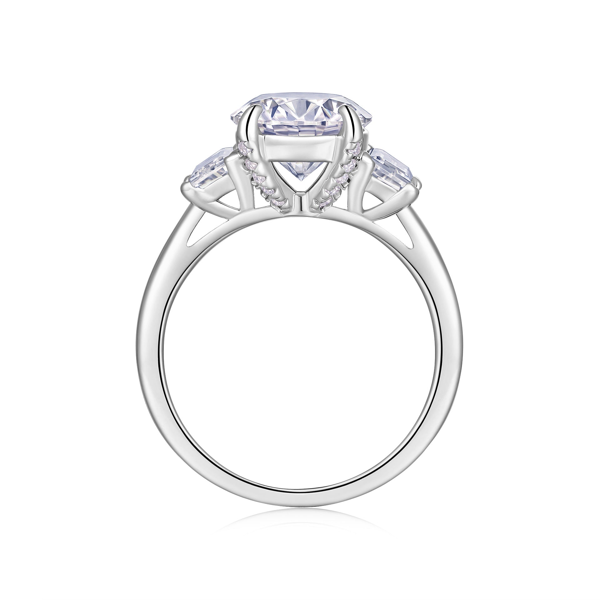 Egg-Shaped Moissanite Wedding Diamond Ring for Women