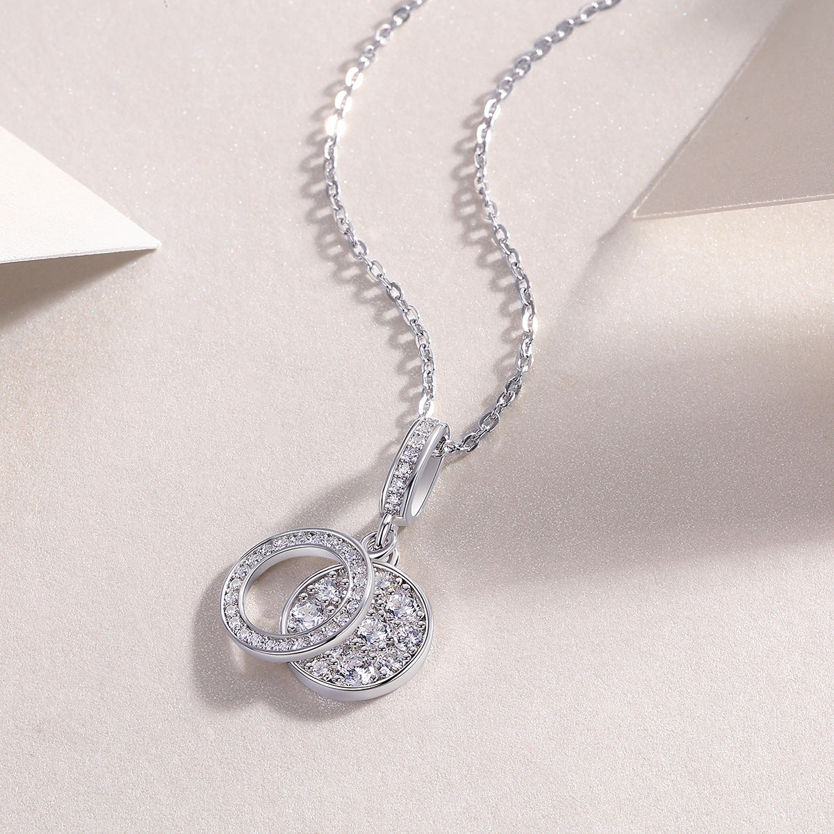 Genuine S925 Silver Moissanite Fashion Personality Pendant Necklace