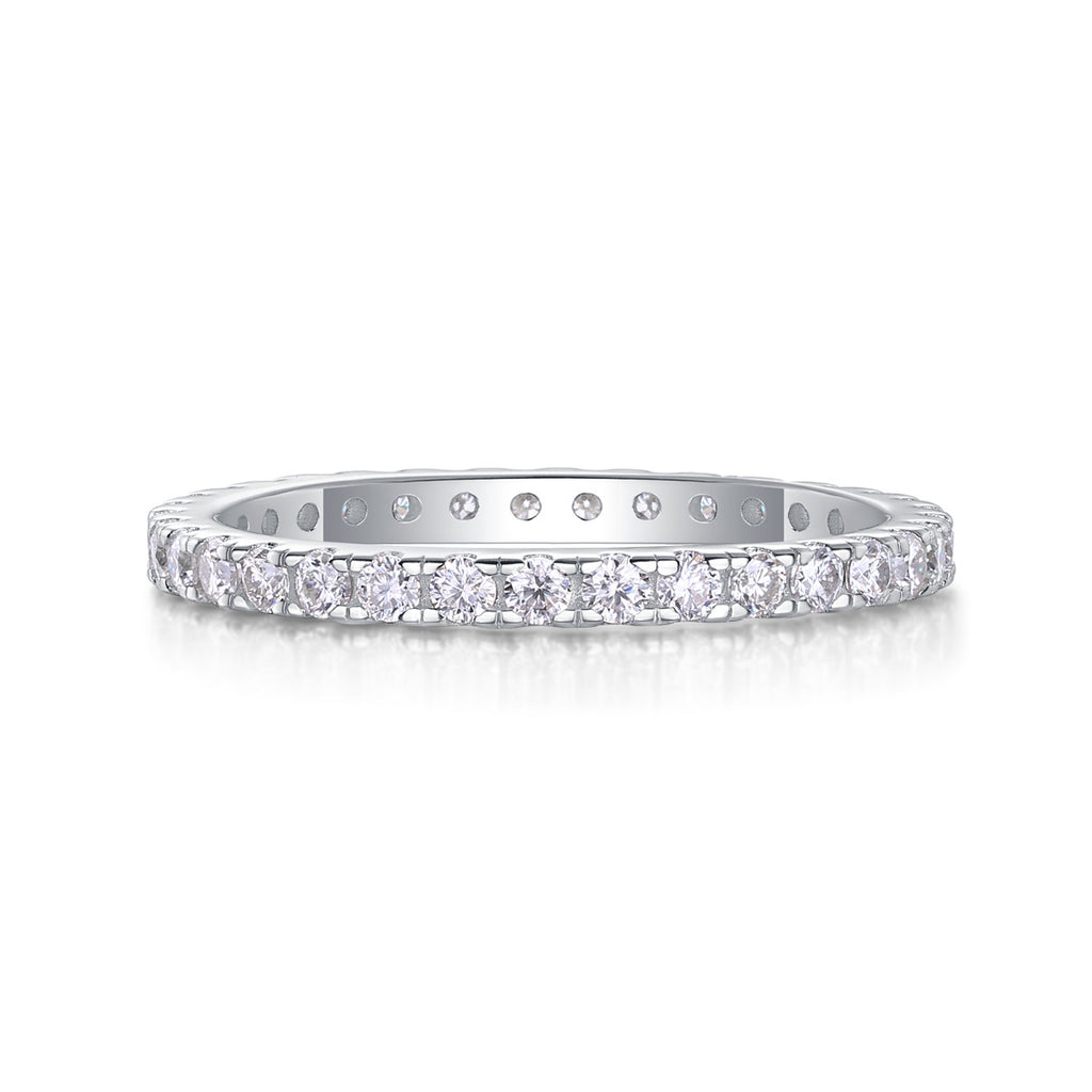 Moissanite Diamond Ring Female S925 Silver Plated with 18K Gold