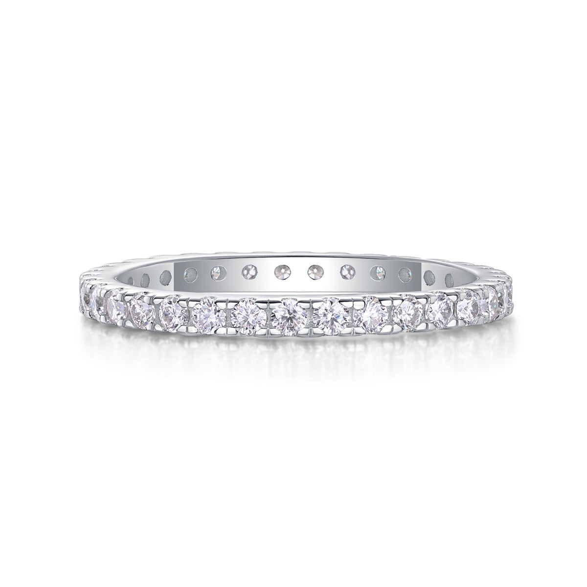 Moissanite Diamond Ring Female S925 Silver Plated with 18K Gold