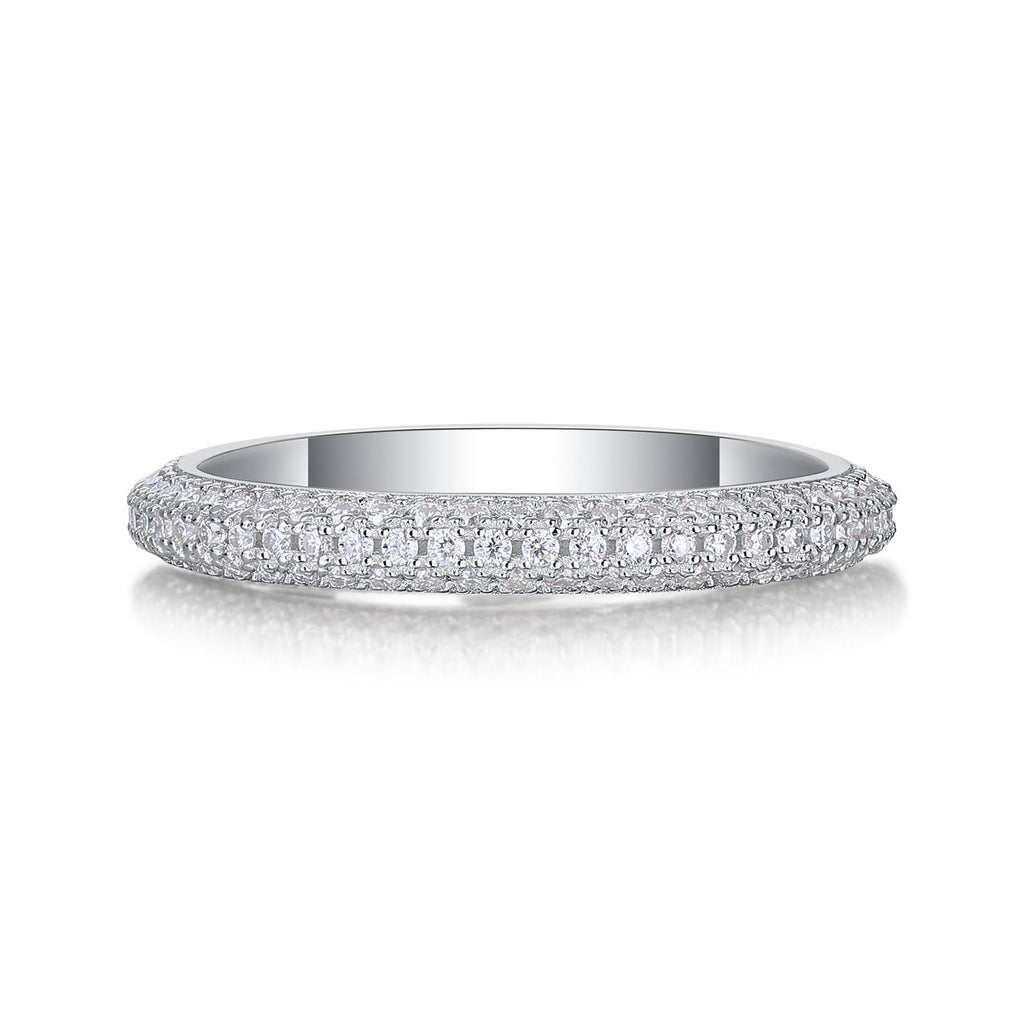 Moissanite Diamond Ring for Men and Women S925 Silver Plated with 18K Gold