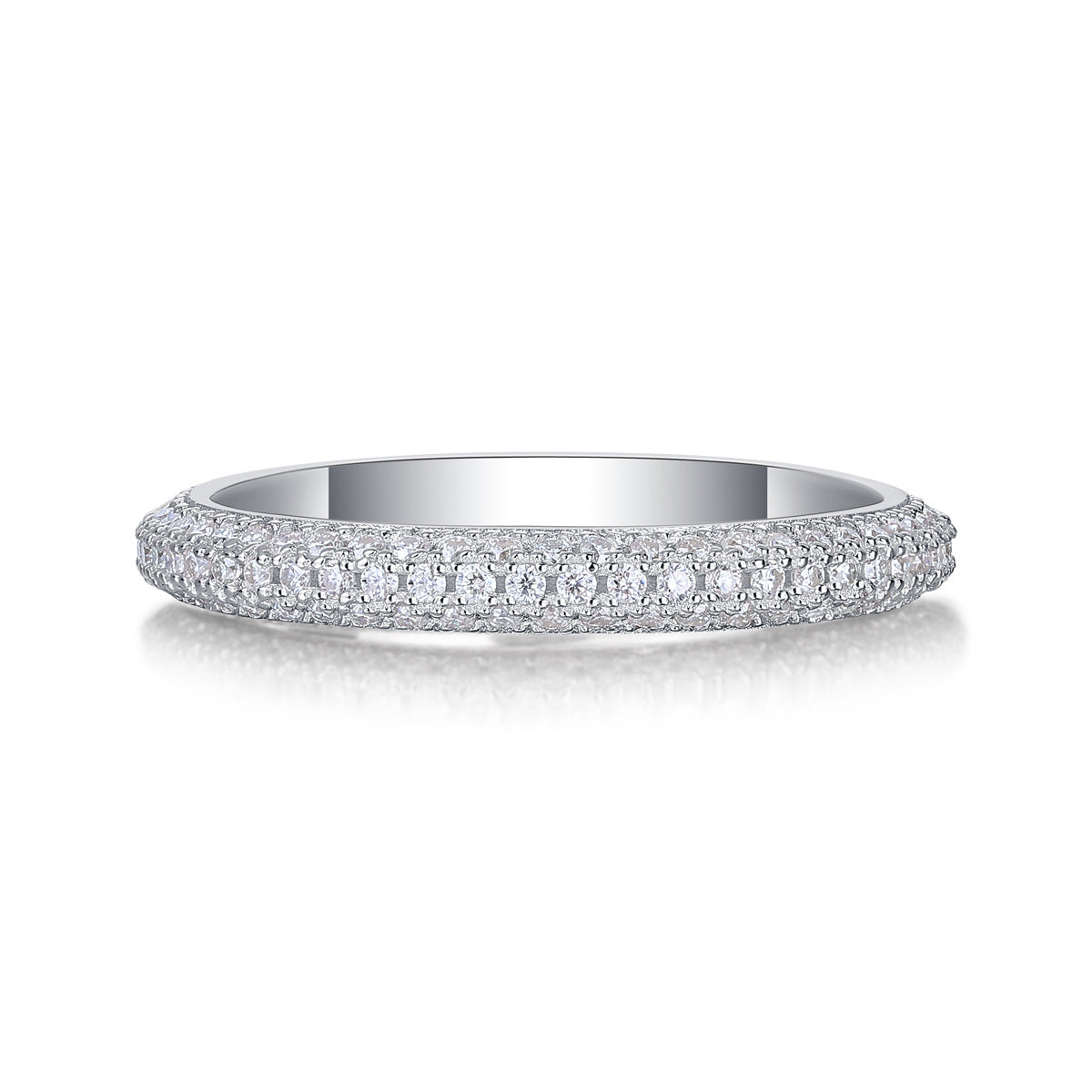 Moissanite Diamond Ring for Men and Women S925 Silver Plated with 18K Gold