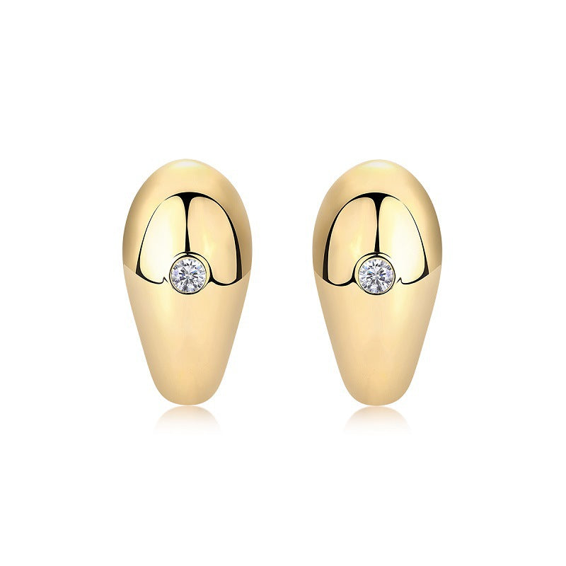 Moissanite Vintage Earrings S925 Silver Gold Plated