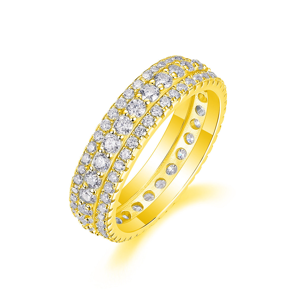 Colorful Cultivated Gemstone Moissanite Ring for Women