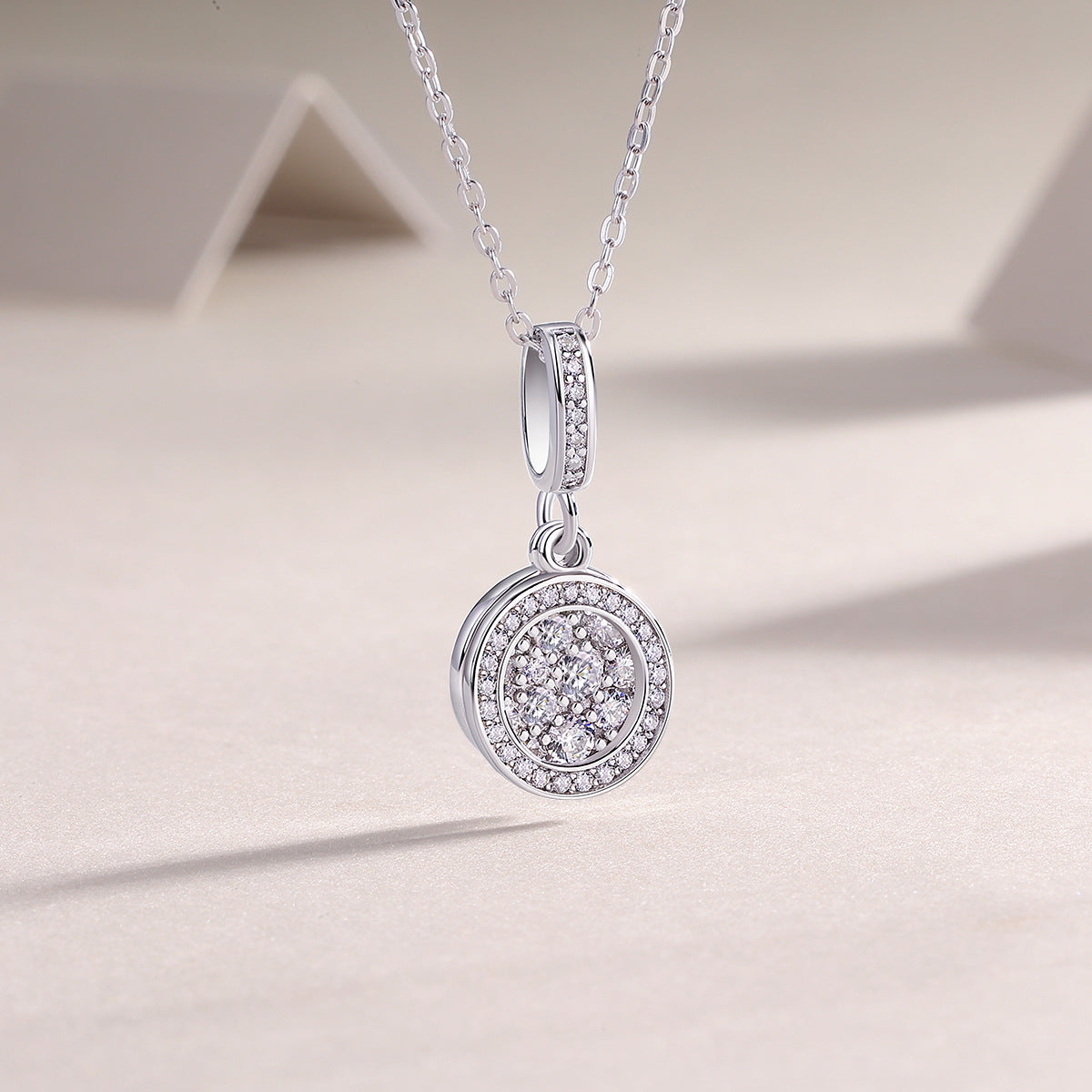 Genuine S925 Silver Moissanite Fashion Personality Pendant Necklace