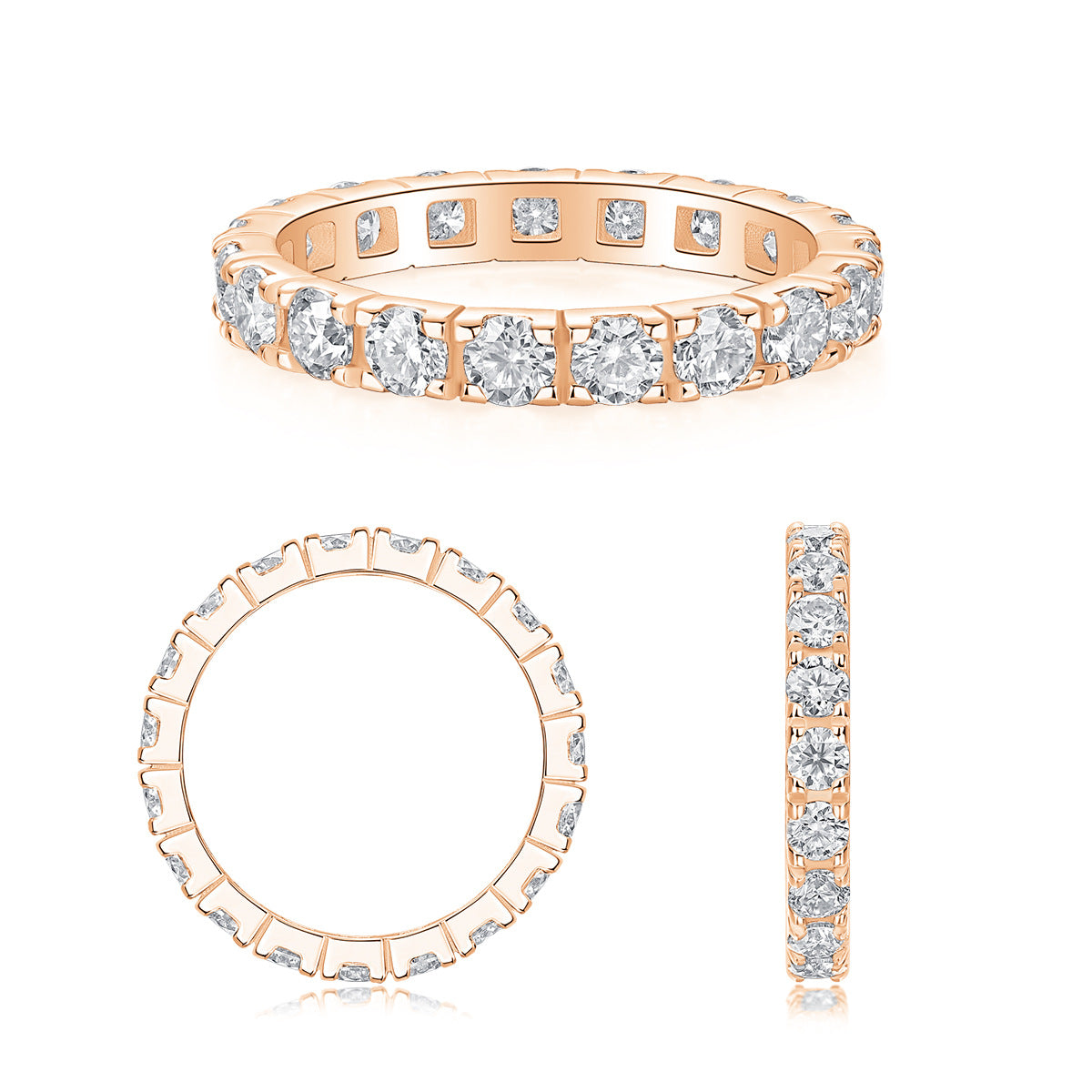 2 Carat (0.1*20pcs) Moissanite Diamond Wedding Ring for Women