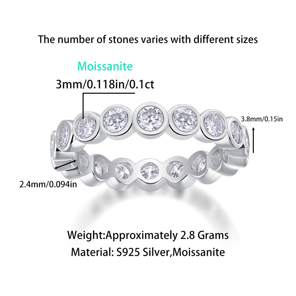 6 Carat Moissanite Diamond  Engagement Ring for Men and Women (0.3CT*20Pcs)