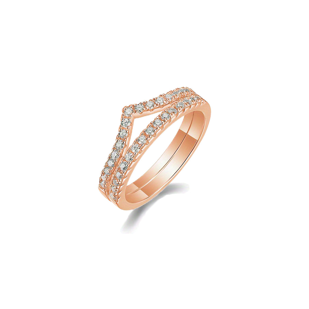 Stackable Moissanite Diamond Ring Set