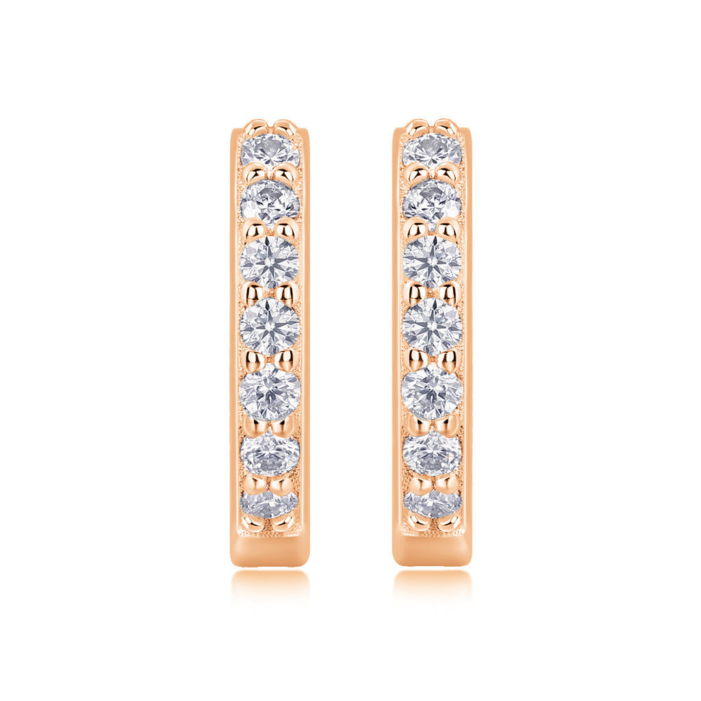 S925 Plated 18K Gold Moissanite Diamond Earrings For Female