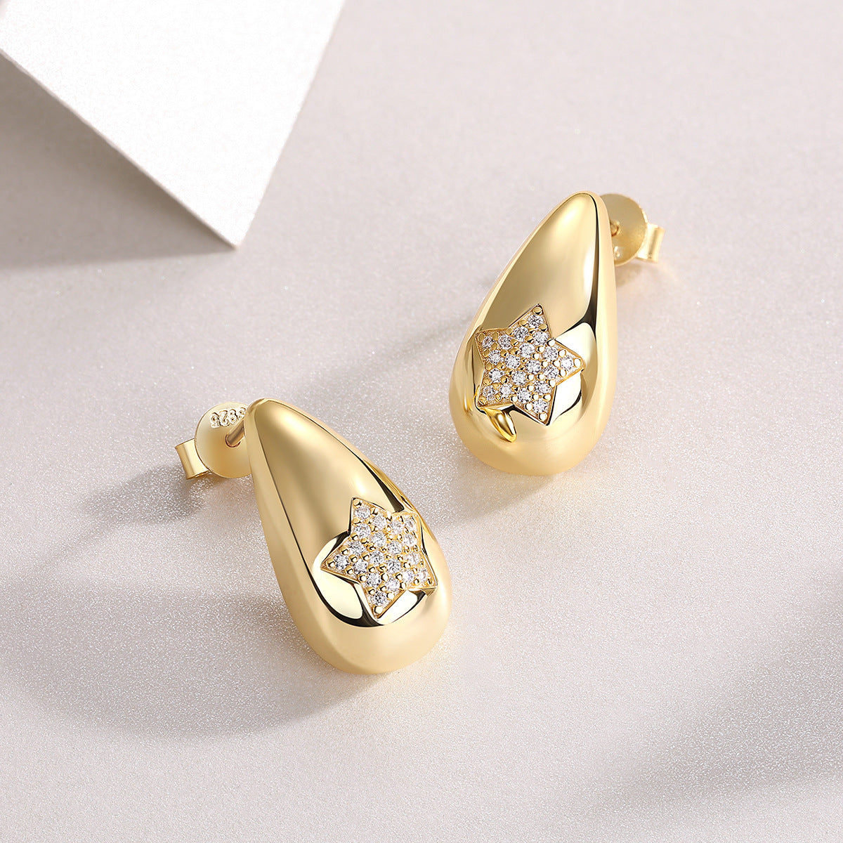 Pure Love French Style Moissanite Engagement Earrings For Women