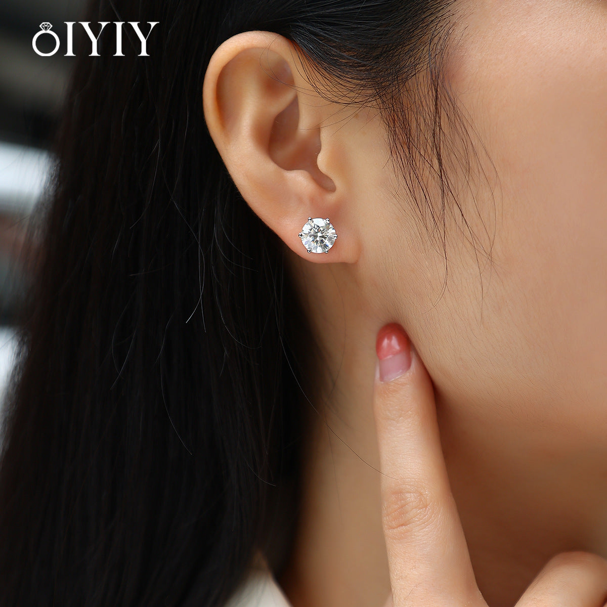 2CT(1CT*2)D-VVS1 Lab Grown Diamond Stud Earrings for Men and Women