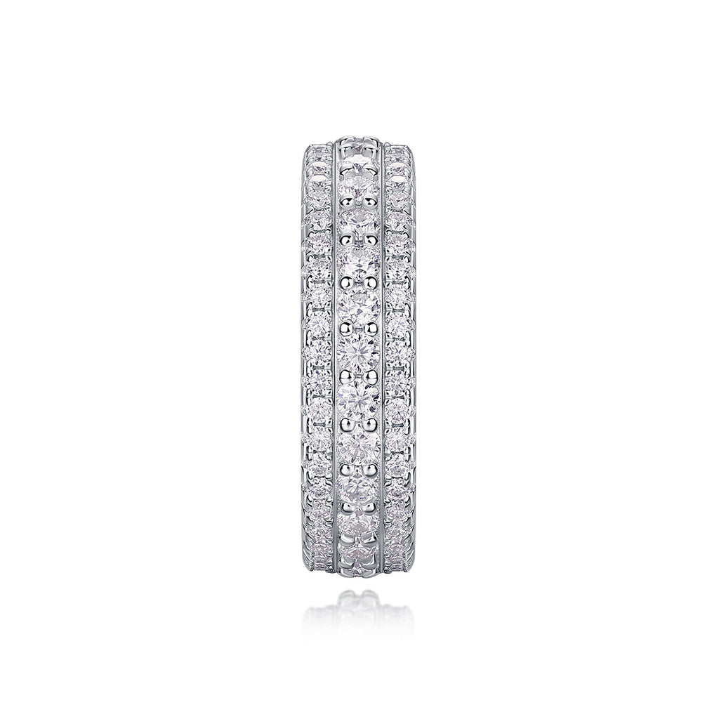 Colorful Cultivated Gemstone Moissanite Ring for Women