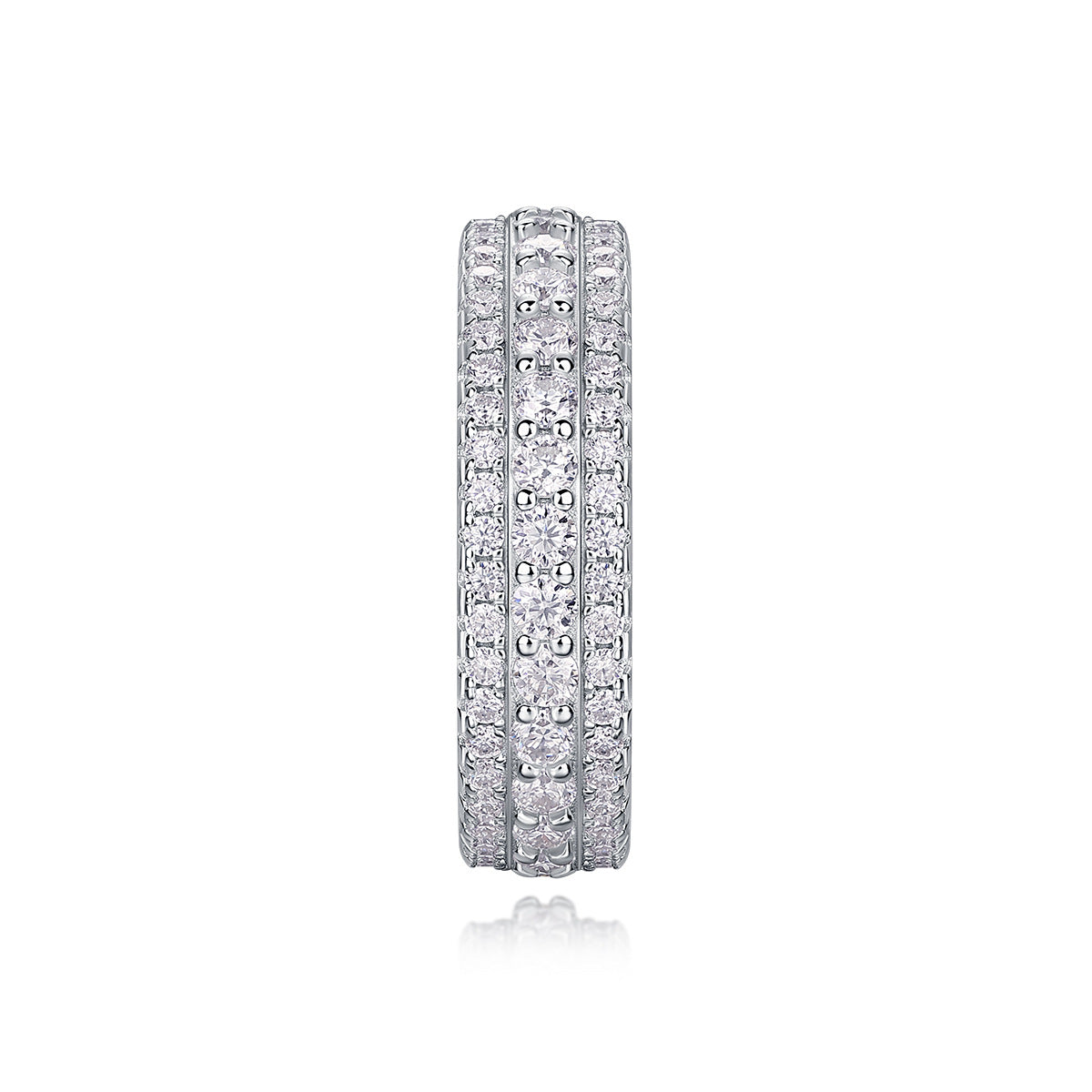 Colorful Cultivated Gemstone Moissanite Ring for Women