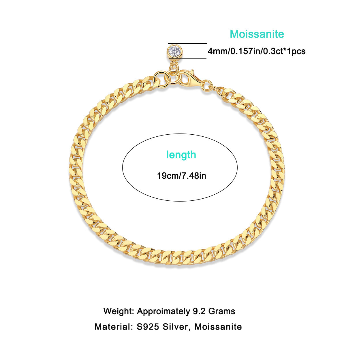 New Style Men's and Women's Moissanite Tennis Bracelet