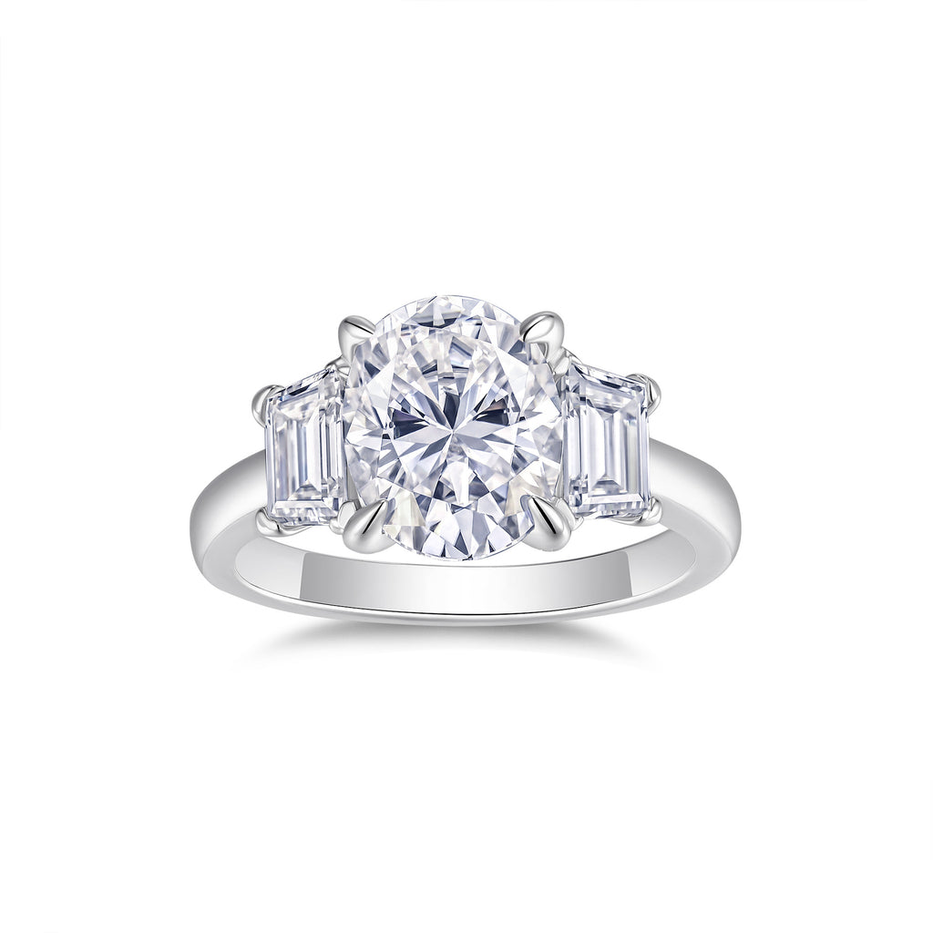 Egg-Shaped Moissanite Wedding Diamond Ring for Women