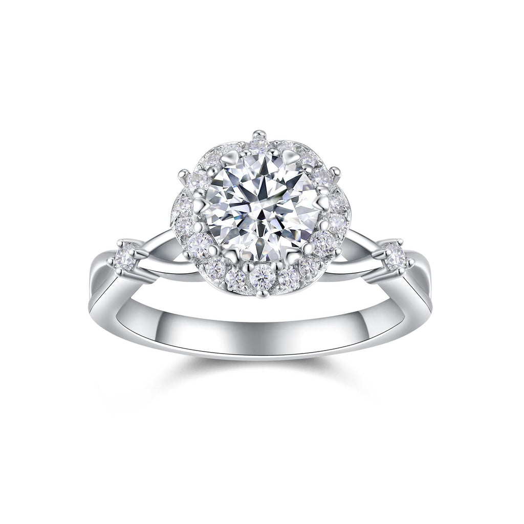 1 Carat Moissanite Diamond Ring for Women