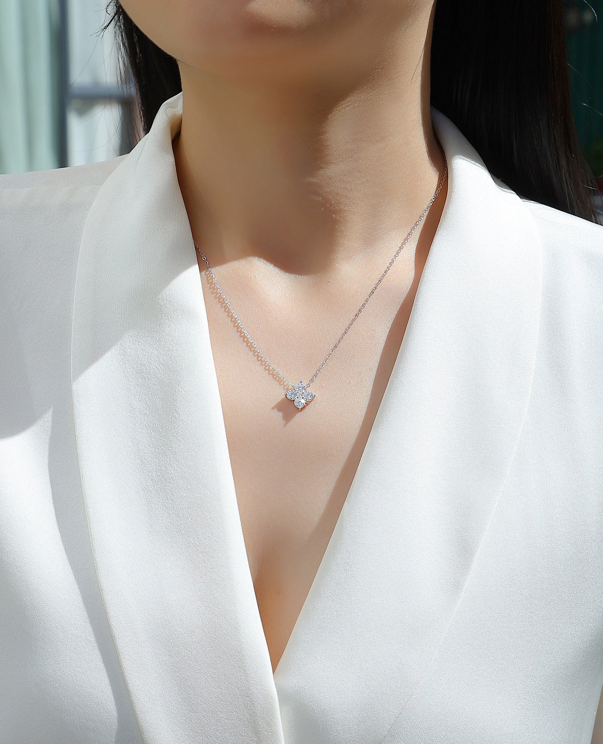 S925 Silver 1.2 Carat Moissanite Pendant Necklace