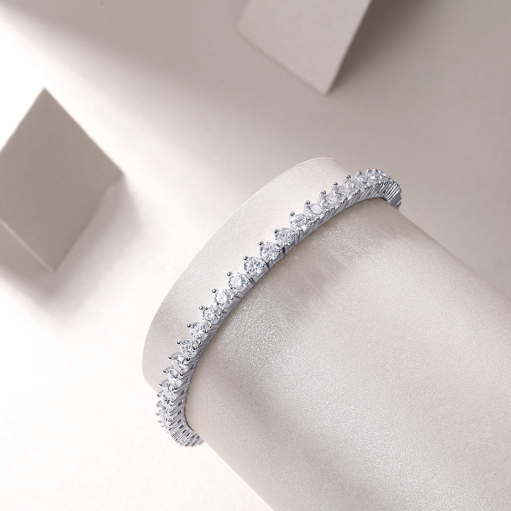 Moissanite Tennis Bracelet for Women S925 18K Gold Plated