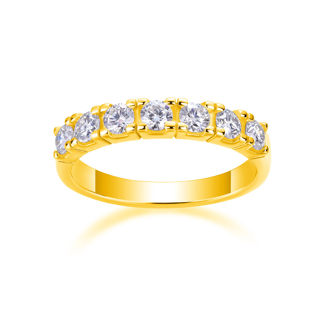 Single Row Moissanite Diamond Ring for Women