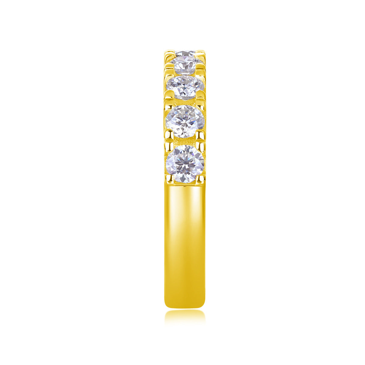 Single Row Moissanite Diamond Ring for Women
