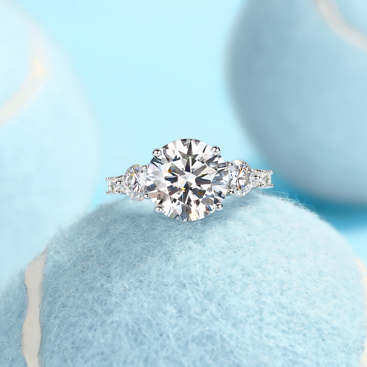5 Carat Moissanite Wedding Engagement Ring for Women