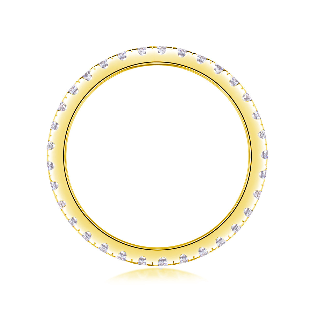 Moissanite Diamond Ring Female S925 Silver Plated with 18K Gold