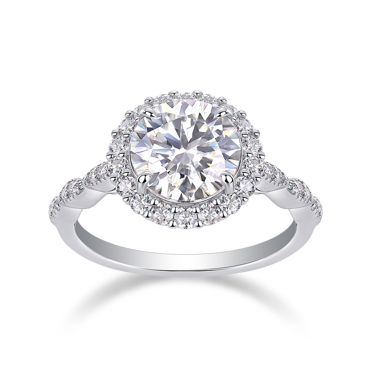 3 Carat Moissanite Diamond Engagement Ring for Women