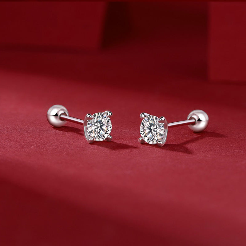 2 Carat (1CT*2) Lab Grown Diamond Stud Earrings Unisex For Women