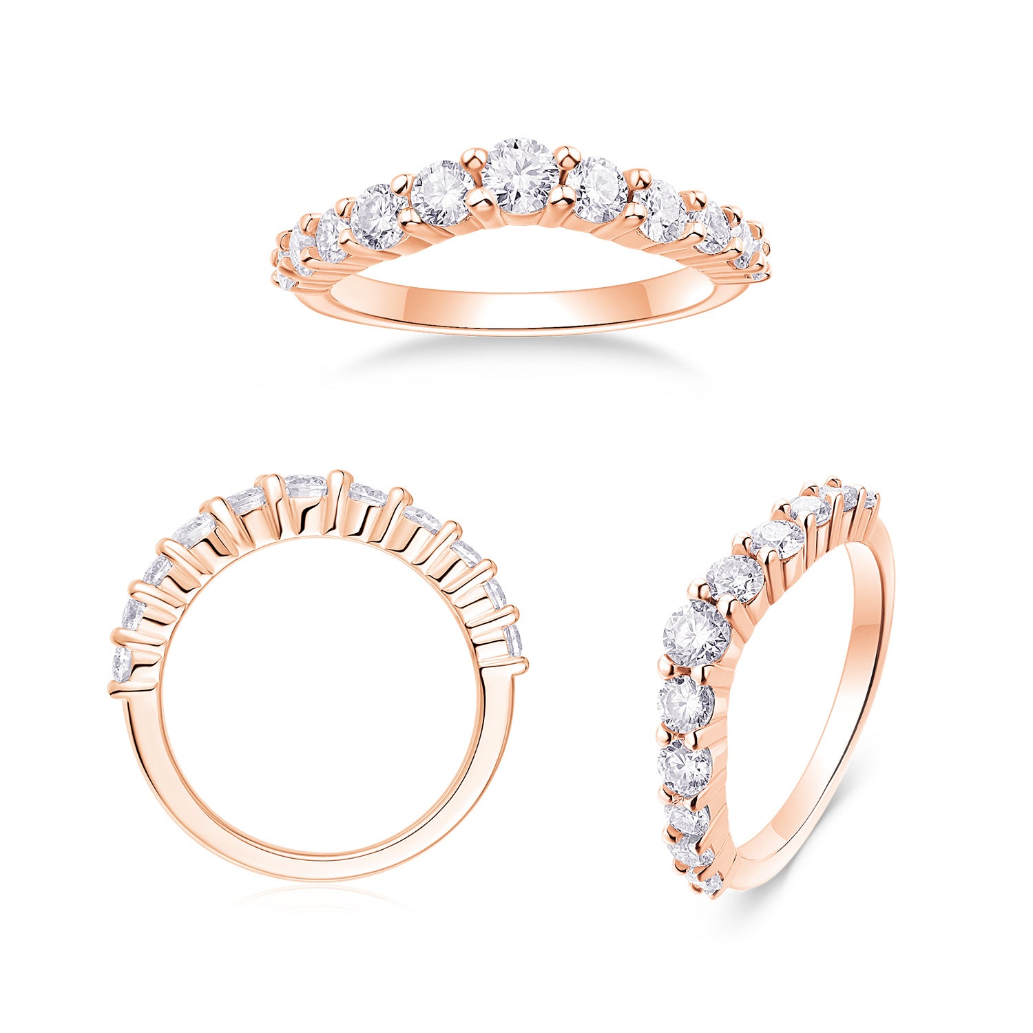 V-shaped Moissanite Engagement Ring for Women