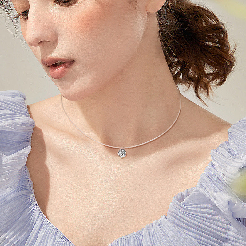 1 Carat D-VVS1 Lab Diamond Mermaid Tears Necklace for Women
