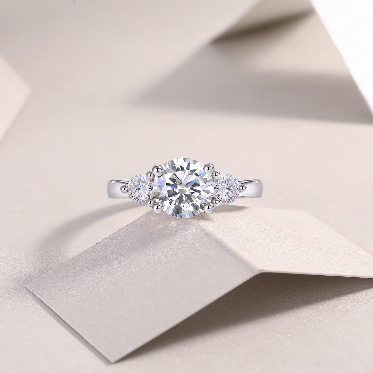 2.28CT Moissanite Diamond Engagement  Ring for Women