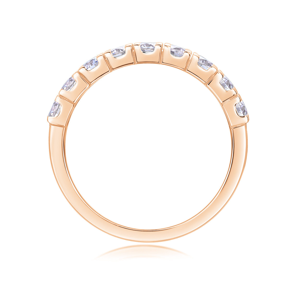 Double Row 1.8CT Moissanite Engagement Ring For Men and Women